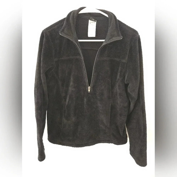 Patagonia Womens Fleece 1/2 Zip Pullover Sweater Black XS X-Small Serpa Soft - Picture 1 of 6